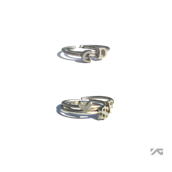 [YG Official MD] G-Dragon One Of A Kind Ring Set (Silver)